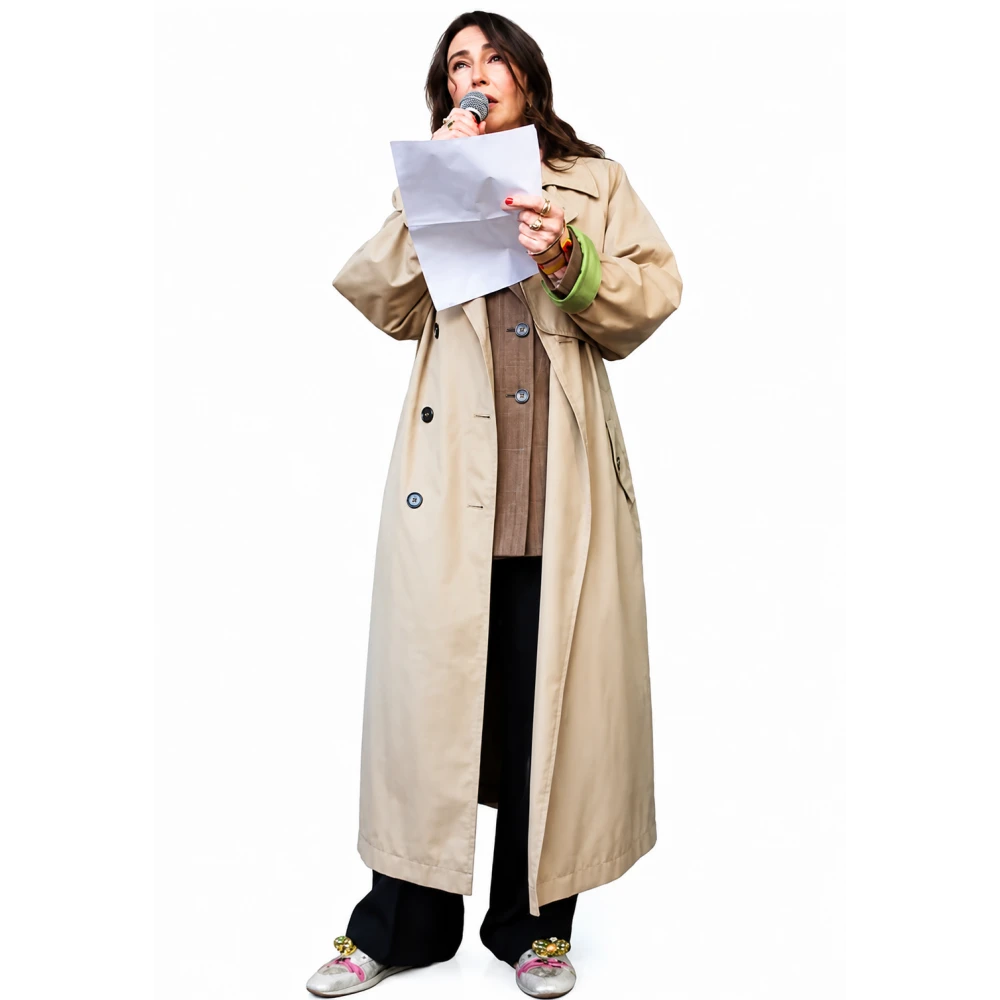 Carice van Houten Beige Long Coat | America Suits